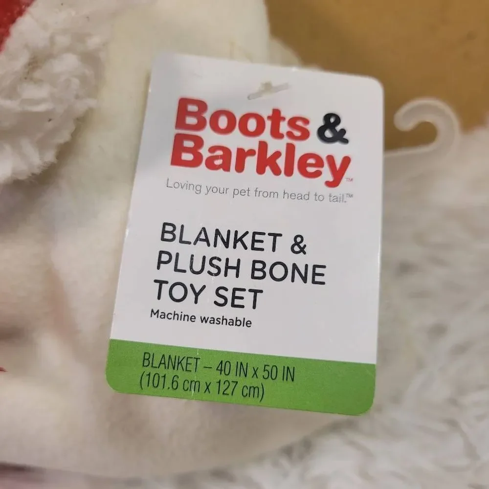 Boots & Barkley Blanket & Plush Bone Toy Set- NWT